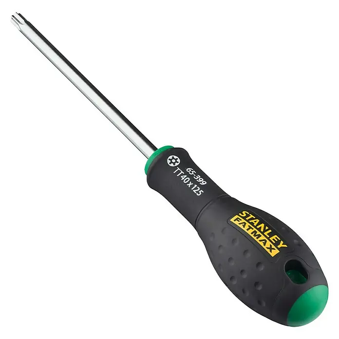 Stanley FatMax Schraubendreher - TX 40, Klingenlänge: 75 mm - Bild einer Stanley Fatmax Schraubendreher Torx TT40x125, ideal für präzise Schraubarbeiten. Ergonomischer Griff sorgt für Komfort.