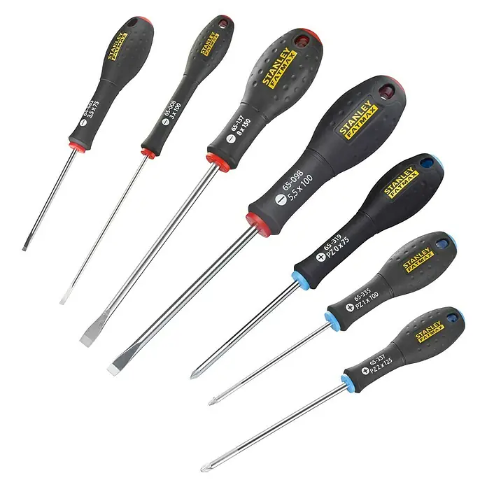 Stanley FatMax Schraubendreher-Set 0-65-425 - 7 -tlg. - Ein Set von Stanley Fatmax Schraubendrehern in verschiedenen Größen und Ausführungen für vielseitige Schraubanwendungen.