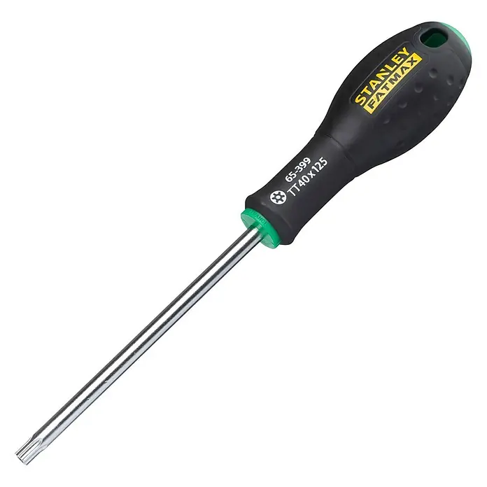 Stanley FatMax Schraubendreher - TX 40, Klingenlänge: 75 mm - Stanley Fatmax TT40x125 Schraubendreher mit Torx-Profil und ergonomischem Griff für optimalen Halt und hohe Drehmomentübertragung.
