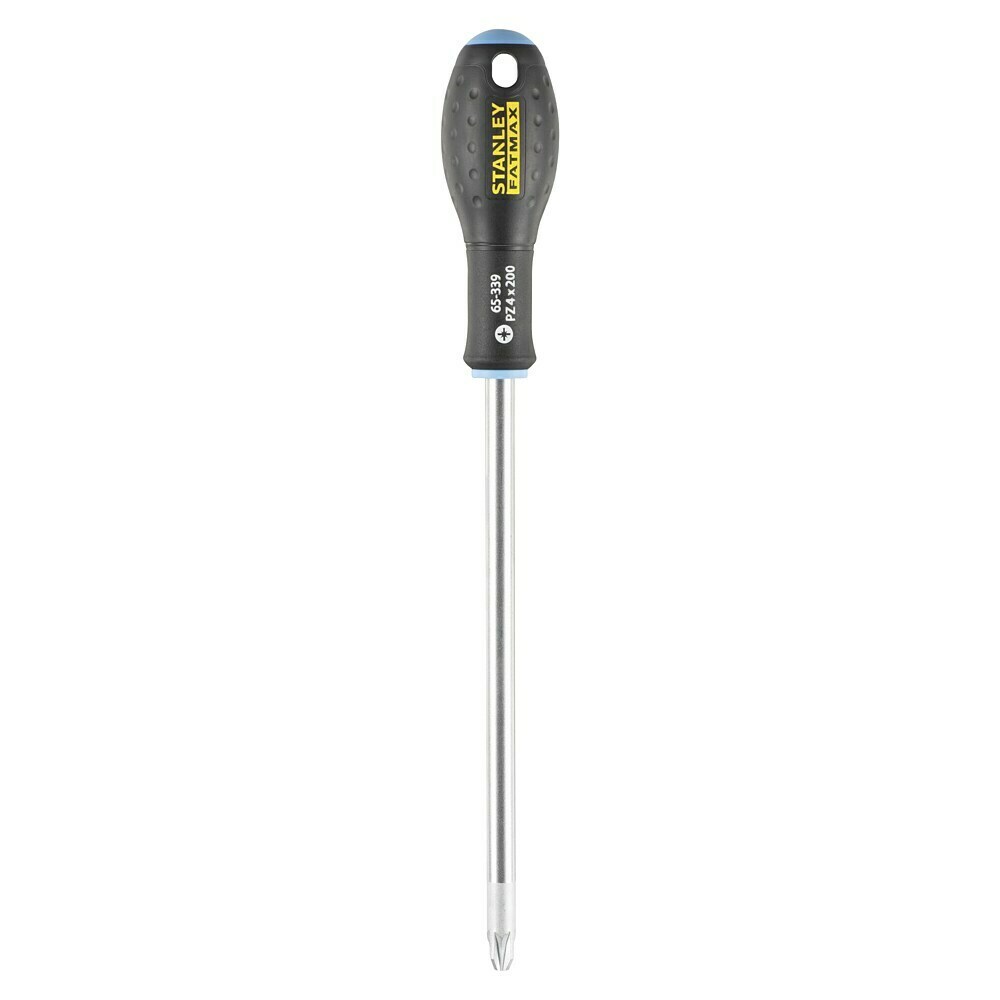 STANLEY FatMax Schraubendreher Pozidriv PZ1 – Rostfreier Stahl, 100 Mm, Soft-Grip Griff