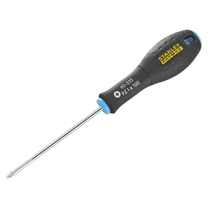 Stanley FatMax Schraubendreher - PZ 1, Klingenlänge: 100 mm - Stanley Fatmax Schraubendreher mit Kreuzschlitz, ideal für präzise Schraubarbeiten und sicheren Halt dank ergonomischem Griff.