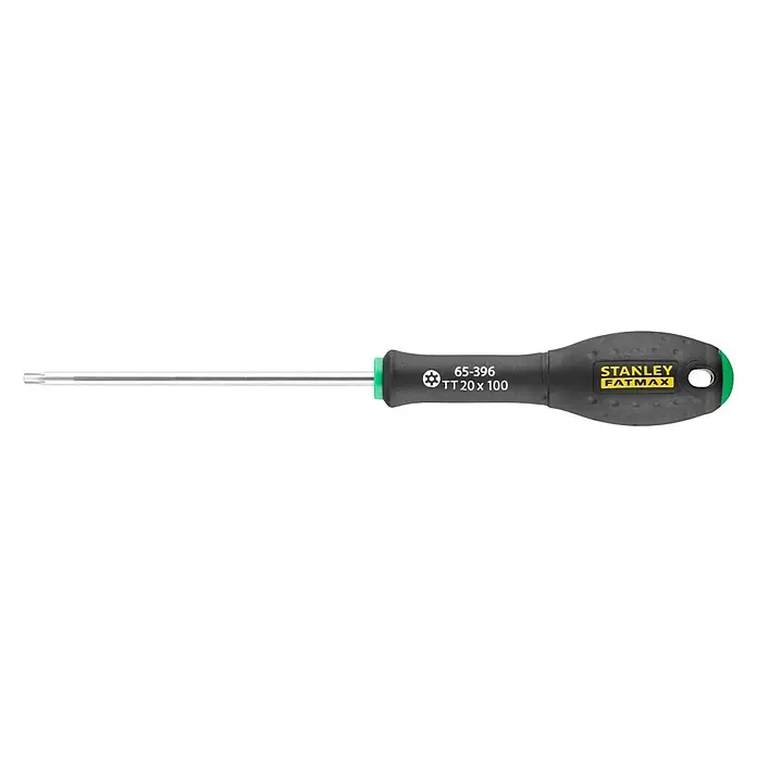 Stanley FatMax SchraubendreherTX 20, Klingenlänge: 100 mm - Stanley FatMax Torx-Schraubendreher, ideal zum Schrauben. Modell 65-396, TT 20 x 100, mit ergonomischem Griff für hohen Komfort und effiziente Nutzung.