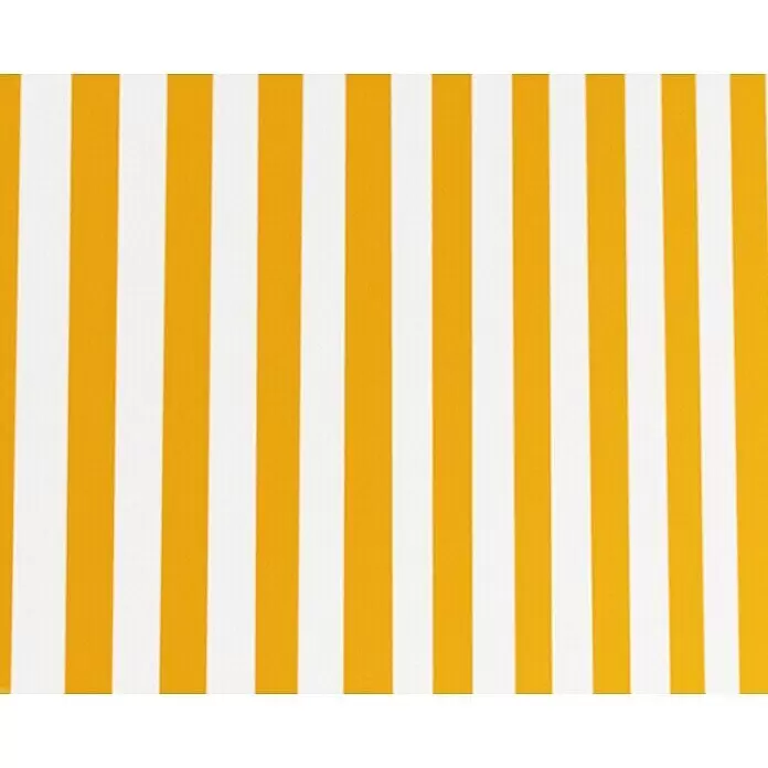 Sunfun Klemmmarkise - Gelb/Weiß, Breite: 2,5 m, Ausfall: 1,3 m - Detailaufnahme