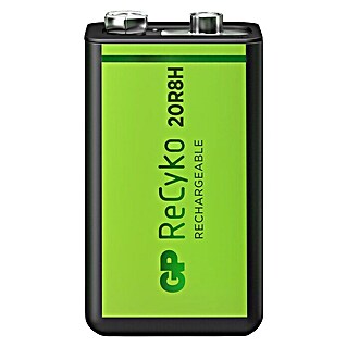 GP ReCyko Oplaadbare batterijen (9-Volt-Block, 1,2 V)