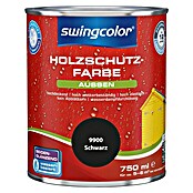 swingcolor Holzschutzfarbe (Schwarz, 750 ml, Seidenglänzend)