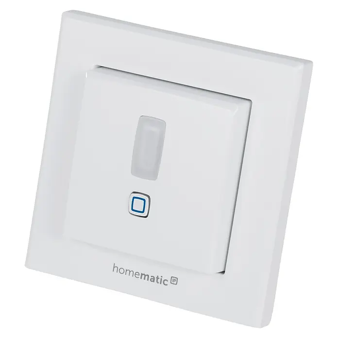 Homematic IP Bewegungsmelder HmIP-SMI55-2 - Weiß, Batteriebetrieben, 150 m - Homematic IP Wandschalter im weißen Design. Der Schalter ermöglicht die Steuerung von Smart-Home-Geräten und bietet eine einfache Bedienung.