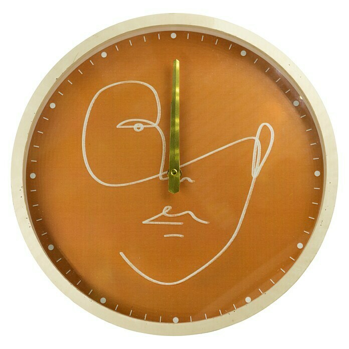 Horloge murale Face ronde terre cuite