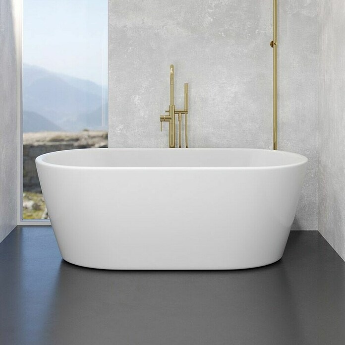 Camargue Samostoječa kopalna kad Visby  (Do x Š: 160 x 75 cm, Akril, Bela) | 3984 - Freistehende Wannen QM | DBCB - Badewannen | DBC - Wannen | DB - Keramik/Wannen | D - Sanitär | BAUHAUS