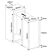 PKM Einbaukühlschrank KS 215.0 EB2 (Nutzinhalt Gesamt: 199 l, 54 x 54 x 122 cm, Weiß) | BAUHAUS