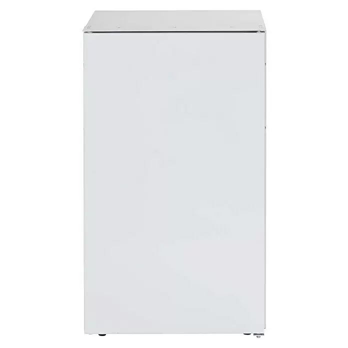 PKM Kühl-Gefrierkombination KS104.3EUB - Nutzinhalt Gesamt: 104 l, 55 x 49,1 x 83,5 cm, Weiß - Weißer Kompaktgefrierschrank mit silberner Deckplatte.