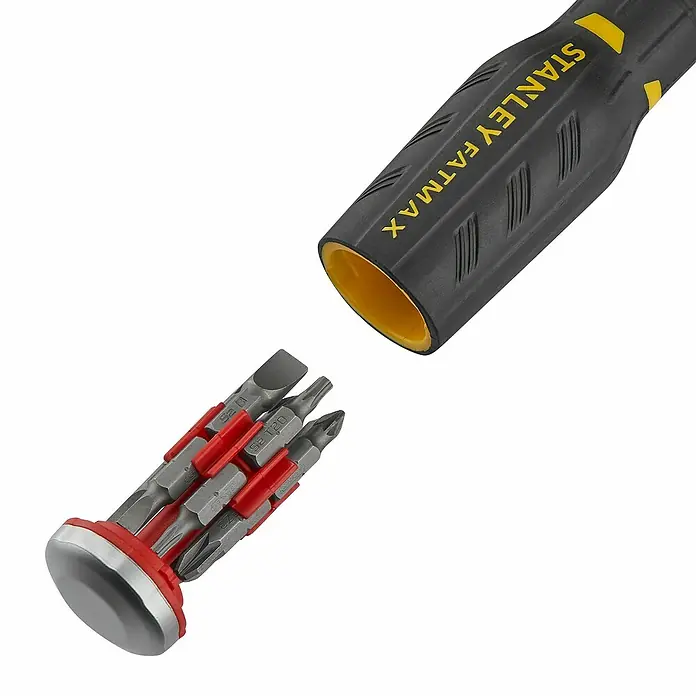 Stanley FatMax Schraubendreher mit Ratsche FMHT0-62690 - 13 -tlg. - Stanley Fatmax Schraubendreher mit Bit-Set, ideal für vielfältige Schraubarbeiten. Kompaktes Design und robuste Bauweise.