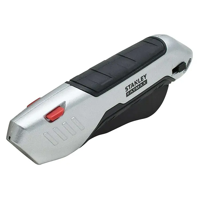 Stanley FatMax Sicherheitsmesser FMHT10370-0 - Trapezklinge - Stanley Fatmax Messer: Robustes Werkzeug für präzise Schnitte, ideal für Handwerker und Heimwerker, mit sicherem Klingeneinzug.