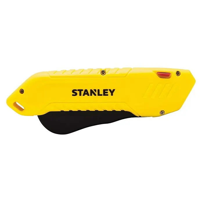 Stanley Sicherheitsmesser STHT10368-0 - Trapezklinge - Gelbes Stanley-Messer mit ausziehbarer Klinge für Schneidarbeiten in verschiedenen Umgebungen.