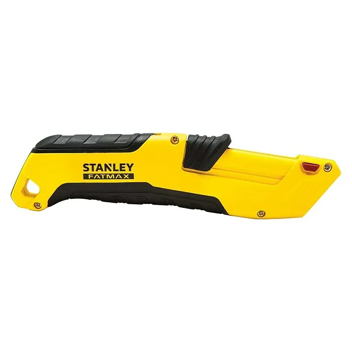 Stanley FatMax Sicherheitsmesser FMHT10365-0 - Trapezklinge - Stanley Fatmax Teppichmesser mit gelbem Gehäuse und schwarzem Griff. Ideal für professionelle Handwerker und Heimwerker.