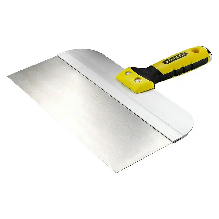 Stanley Breitspachtel STHT0-05771 - Stahl rostfrei, 250 mm - Stanley Flächenspachtel mit gelb-schwarzem Griff für gleichmäßiges Auftragen von Spachtelmasse.