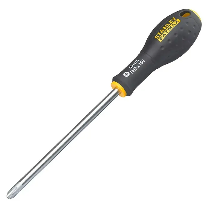 Stanley FatMax Schraubendreher 0-65-316 - PH 3, Klingenlänge: 150 mm - Stanley Fatmax Kreuzschlitzschraubendreher mit ergonomischem Griff für komfortables Arbeiten.