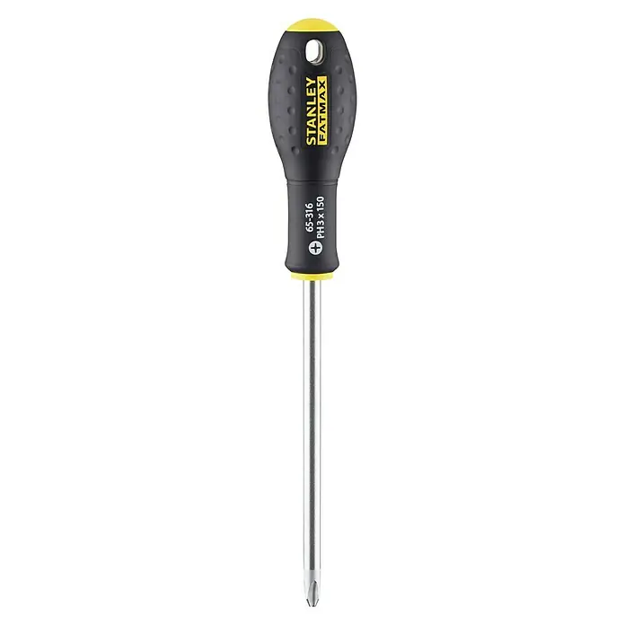 Stanley FatMax Schraubendreher 0-65-316 - PH 3, Klingenlänge: 150 mm - Stanley FatMax Schraubendreher mit Kreuzschlitz, ideal für Profis und Heimwerker, bietet hohen Komfort und Drehmoment für effizientes Arbeiten.