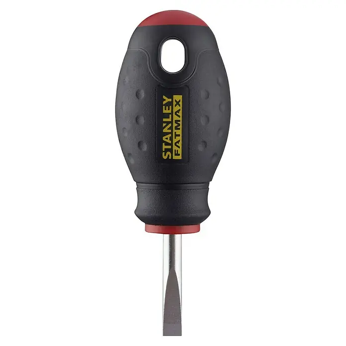 Stanley FatMax Schraubendreher - SL 5 mm, Klingenlänge: 30 mm - Stanley Fatmax Schraubendreher mit kurzem Schaft und ergonomischem Griff für präzises Arbeiten. Ideal für enge Stellen.