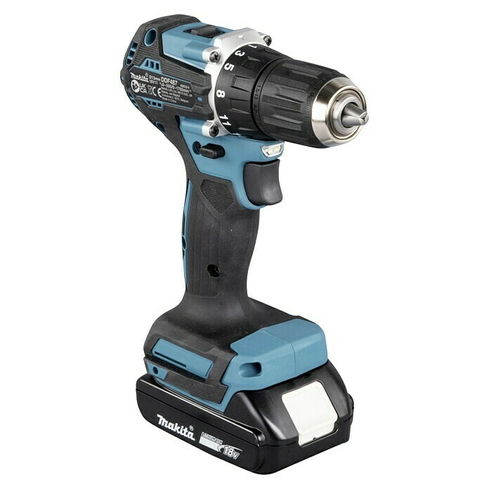 Makita LXT 18V Taladro atornillador de batería DDF487RAJ (18 V, 2 baterías, 2 Ah) | BAUHAUS