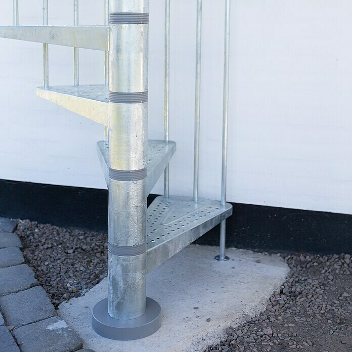 Dolle Escalera de caracol para exterior Gardenspin (Diámetro: 125 cm, Altura de planta: 246 - 282 cm, Número de escalones: 12 uds.)