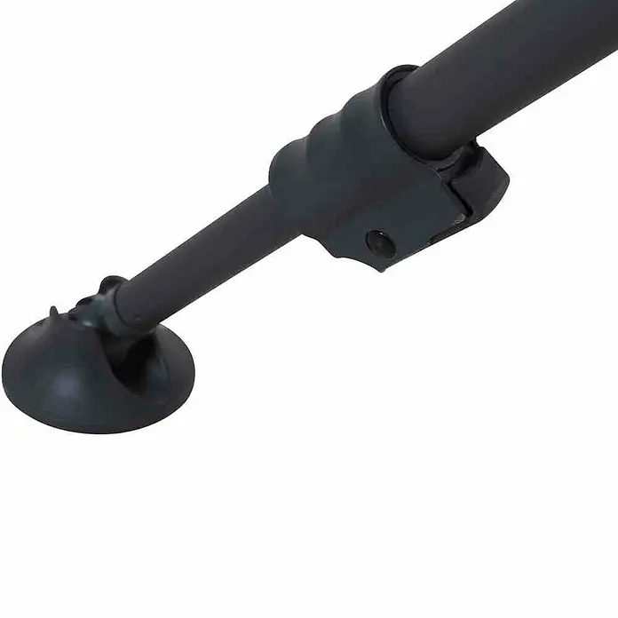 Siena Garden Gartenhocker Premium+ - Klappbar, Anthrazit, B x T x H: 66 x 52 x 52 cm - Nahaufnahme der grauen Stange mit Saugnapf zur sicheren Befestigung.
