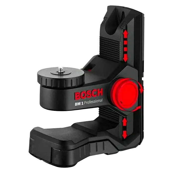 Bosch Professional Universalhalterung BM 1 - Passend für: Bosch Linien- und Kombilaser mit 1/4"-Stativgewinde - Bosch BM 1 Professional Universalhalterung mit variablen Befestigungsmöglichkeiten für exakte Nivellierung und sicheren Halt.