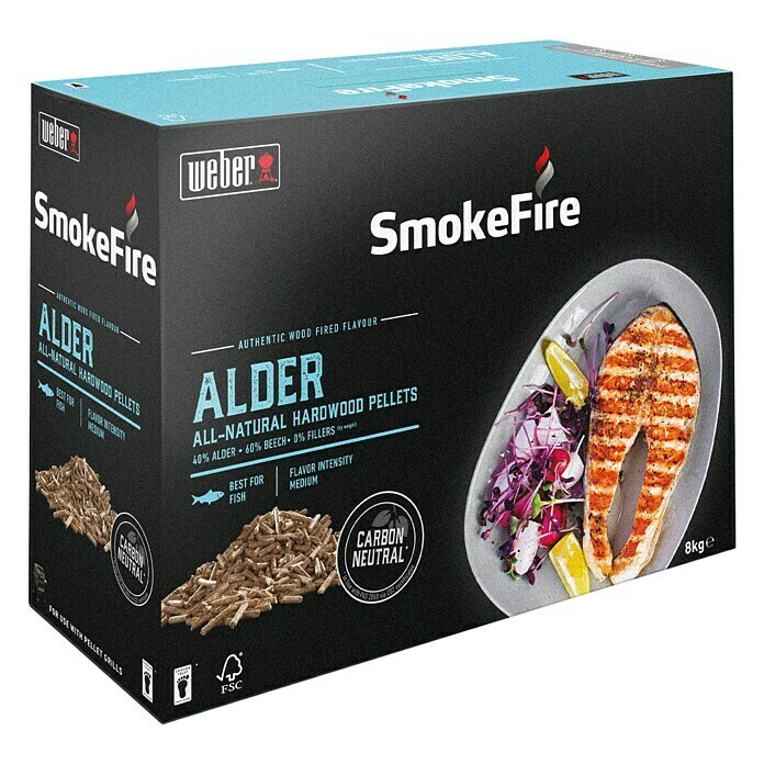 Weber Holzpellets SmokeFire8 kg, Aroma: Erle Diagonal View