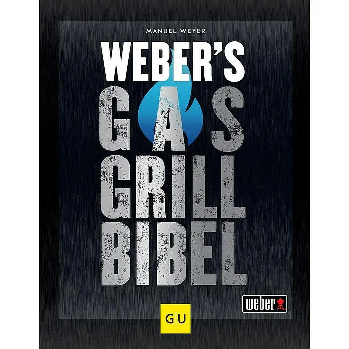 Weber's Gasgrillbibel, Manuel Weyer, Gräfe und Unzer -  - Cover des Buches "Weber's Gas Grill Bibel" von Manuel Weyer mit einem blauen Flammensymbol, das für Gasgrills steht.