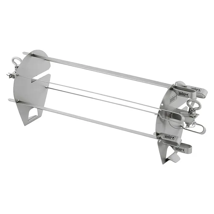 Weber Crafted Grillspieß Set - Länge: 43,68 cm, 6 -tlg. - Das Weber Drehspieß-Set, ideal zum gleichmäßigen Garen von Geflügel und Braten auf Ihrem Grill. Robust und langlebig für beste Grillergebnisse.