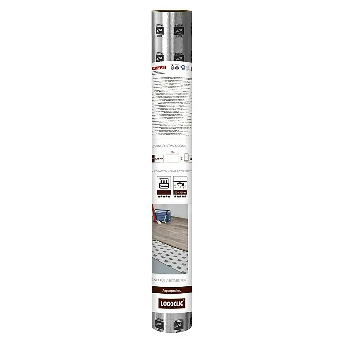 LOGOCLIC Boden-Dampfbremsfolie Aquaprotect10 m², 0,18 mm
