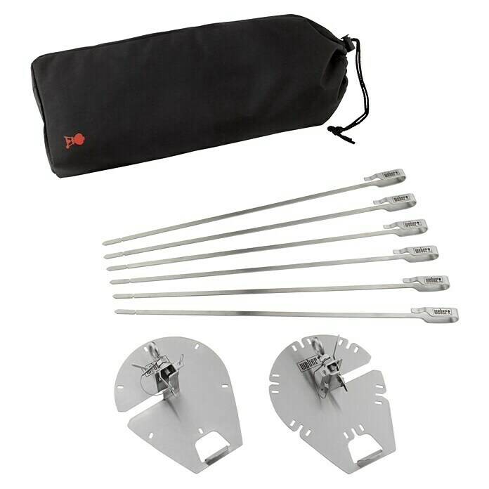 Weber Crafted Grillspieße Set6 Stk., Edelstahl Diagonal View