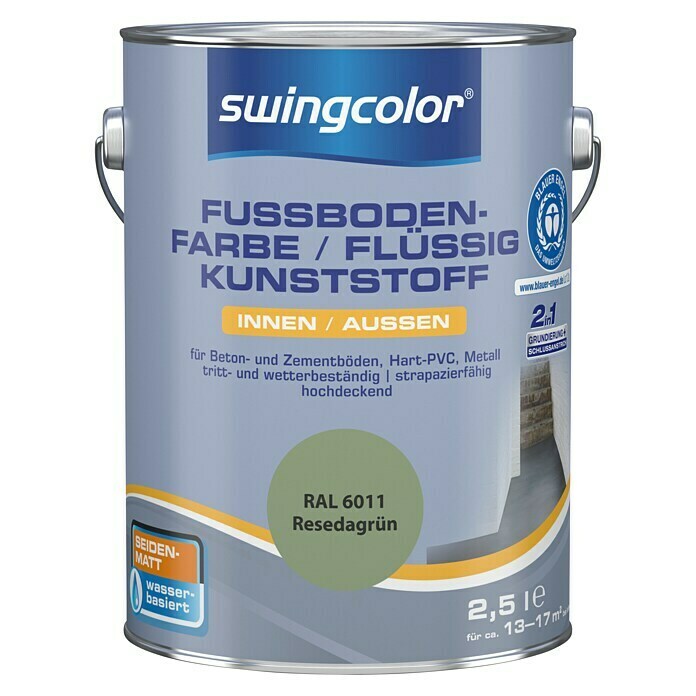 swingcolor Fussbodenfarbe/ Flüssigkunststoff 2in1 RAL 6011