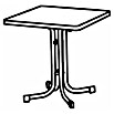 Sieger Balkontisch (70 x 70 cm, Weiß)