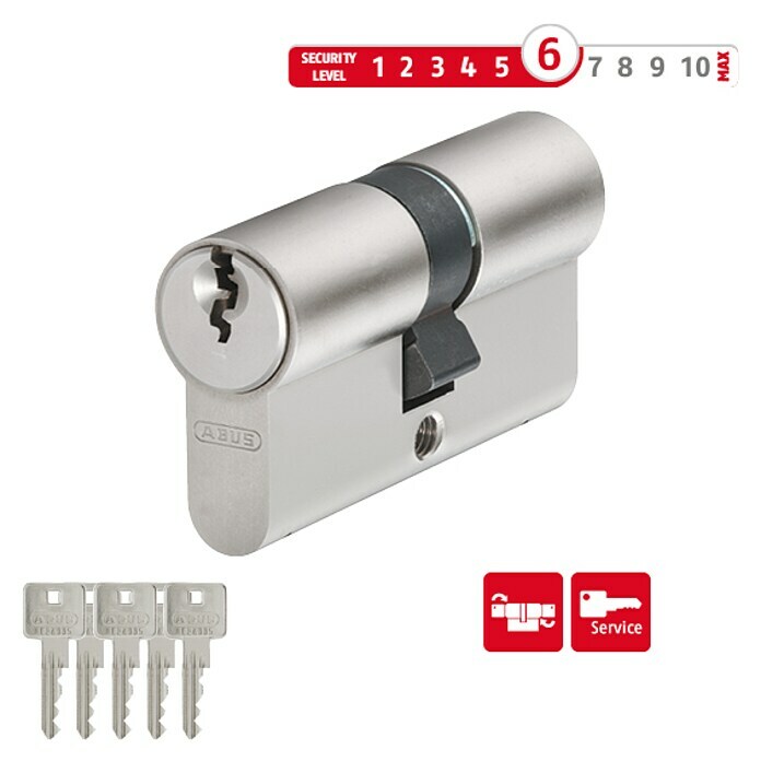 Abus Profilzylinder E30 (45/50 mm, 5 Schlüssel)