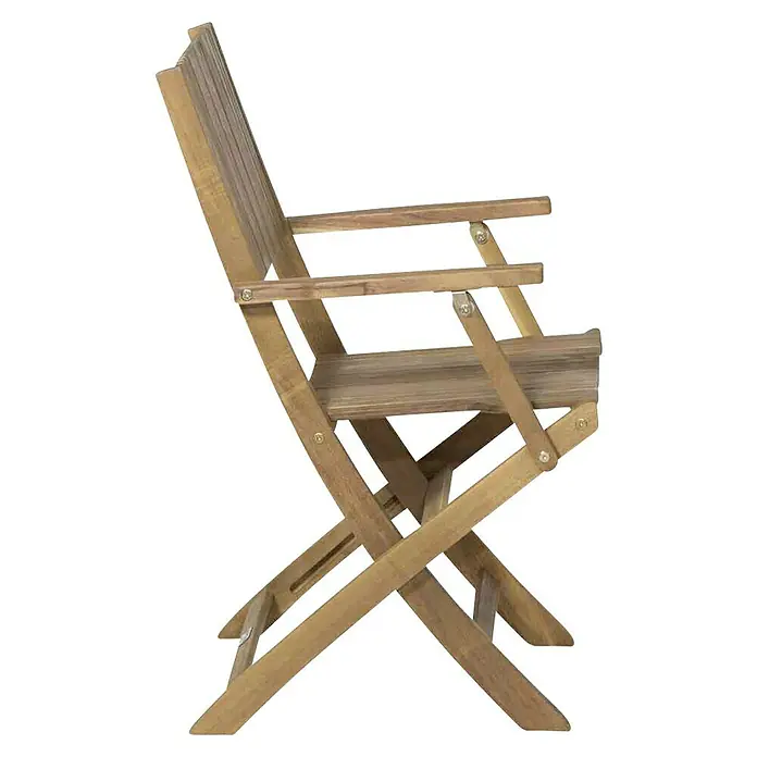 Siena Garden Falun Gartenstuhl - Akazie, Klappbar, Natur, B x T x H: 50,5 x 55 x 88,5 cm - Holzfarbener Klappstuhl mit Armlehnen. Der ideale Gartenstuhl für entspannte Stunden im Freien. Das Holz verleiht dem Stuhl eine natürliche Optik.