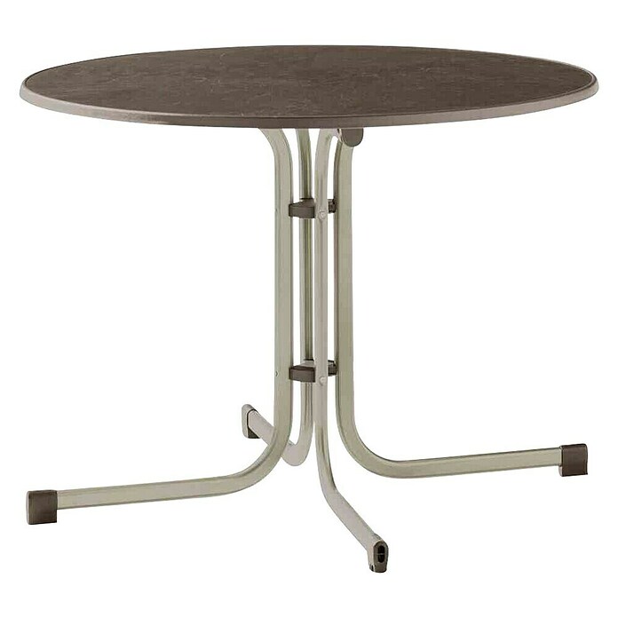 Sieger Balkontisch rund (100 cm, Mocca)