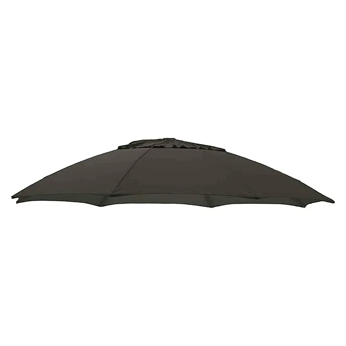 Sun Garden Schirmbezug Easy Sun - Anthrazit, Passend für: Sunfun Ampelschirmgestell Easy Sun, 375 cm - Nahaufnahme eines Pavillondachs in dunkler Farbe, das sich durch seine Form und das Material auszeichnet.