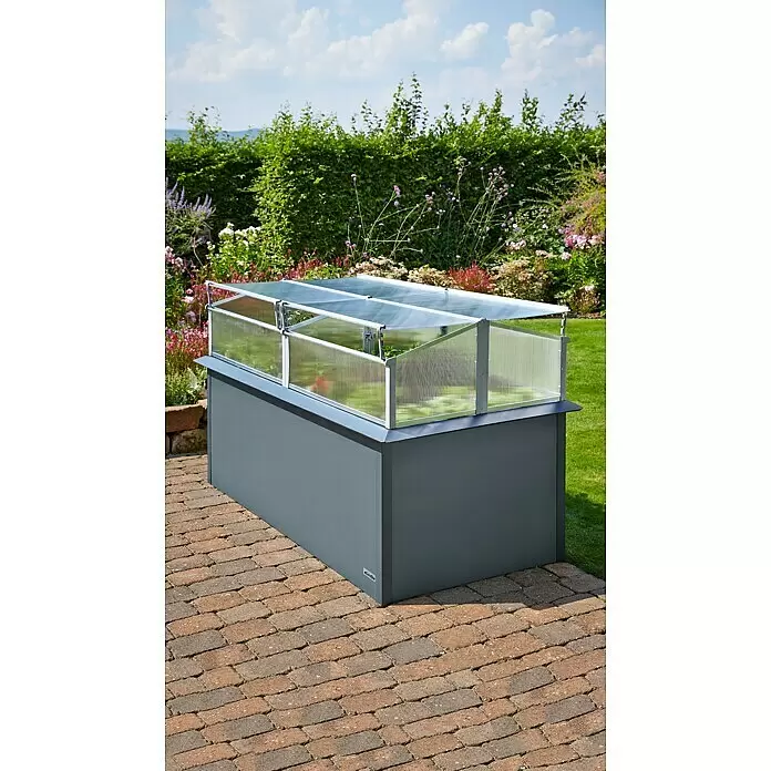 Gardol Hochbeet doppelwandig - 200 x 100 x 76 cm, Stahl, Anthrazit - Stimmungsaufnahme