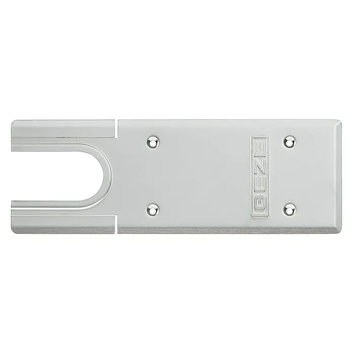 GEZE Abdeckplatte TS 500N/ 500NV - L x B x H: 298 x 105 x 2 mm, Passend für: GEZE TS 500 NV, Silber - Silberfarbener GEZE-Türfeststeller zur sicheren Arretierung von Türen in geöffneter Position. Praktisches Zubehör für den Alltag.