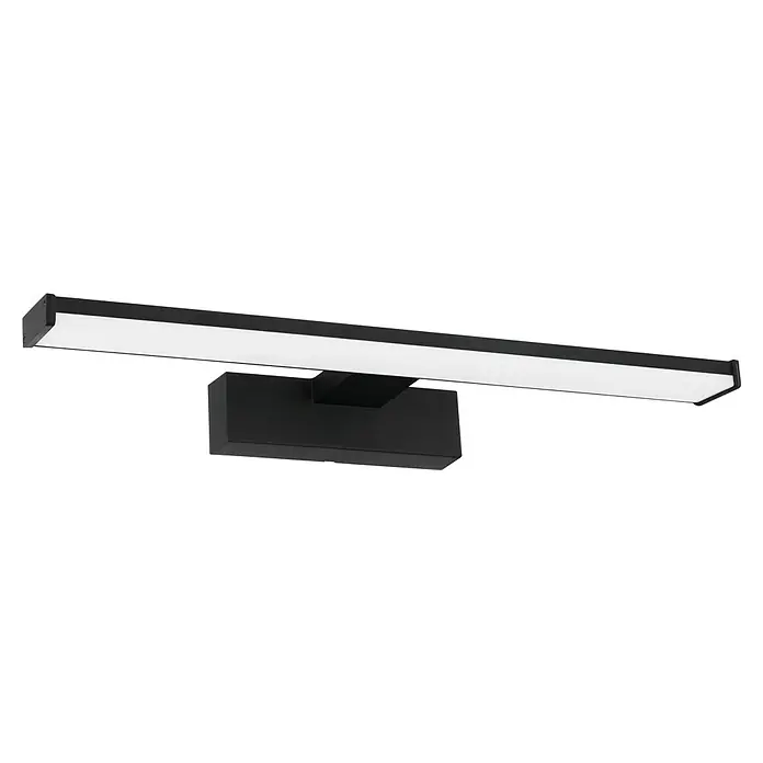 Eglo LED-Spiegelleuchte - L x H: 40 x 4 cm, 7,4 W, Schwarz, Neutralweiß - Zeitgenössische, schwarze LED-Wandleuchte. Das schlanke Design spendet helles, gleichmäßiges Licht und verleiht jedem Raum einen modernen Touch.
