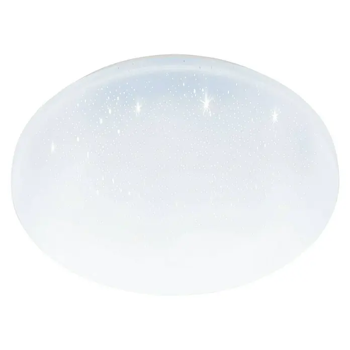 Eglo LED-Deckenleuchte rund Kristall - 18 W, Ø x H: 31 x 5,5 cm, Neutralweiß - Moderne LED-Deckenleuchte in Weiß mit funkelndem Sterneneffekt. Ideal für Kinderzimmer und Wohnräume, sorgt für eine angenehme Atmosphäre.