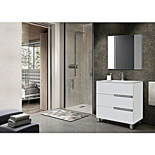 Mueble de lavabo Lisa (L x An x Al: 45 x 80 x 82 cm, Blanco, Mate)