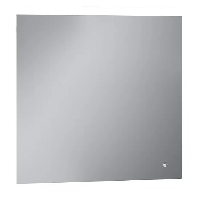 Espejo con luz Astro - 80 x 80 cm - Espejo de baño LED rectangular moderno con esquinas redondeadas y sensor táctil para iluminación elegante.