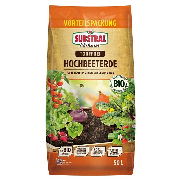 Substral Naturen Bio-Hochbeeterde50 l Front View