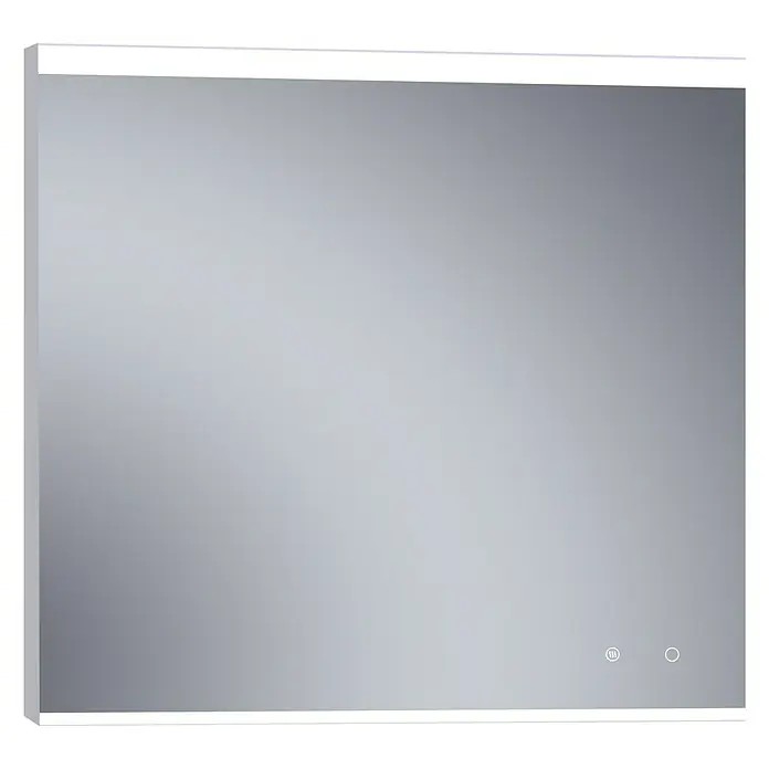 Camargue Espejo con luz París Plus - 100 x 80 cm, Acero, Bombillas y tubos - Elegante espejo de baño iluminado con LED con un diseño moderno para detalles elegantes y una mejor iluminación.