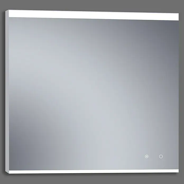 Camargue Espejo con luz París Plus - 100 x 80 cm, Acero, Bombillas y tubos - Espejo cuadrado con luz LED de diseño elegante para baños modernos. Iluminación eficiente y fácil de usar.