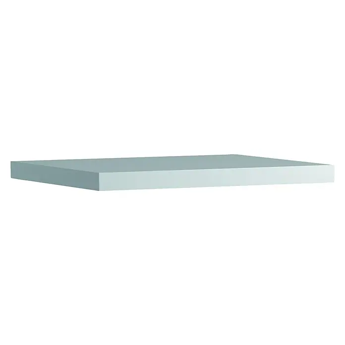 Encimera para lavabo Atlantis - L x An x Al: 46 x 60 x 3 cm, Blanco - Un tablero de espuma sencillo de color gris claro. El diseño rectangular y la superficie suave lo hacen versátil.