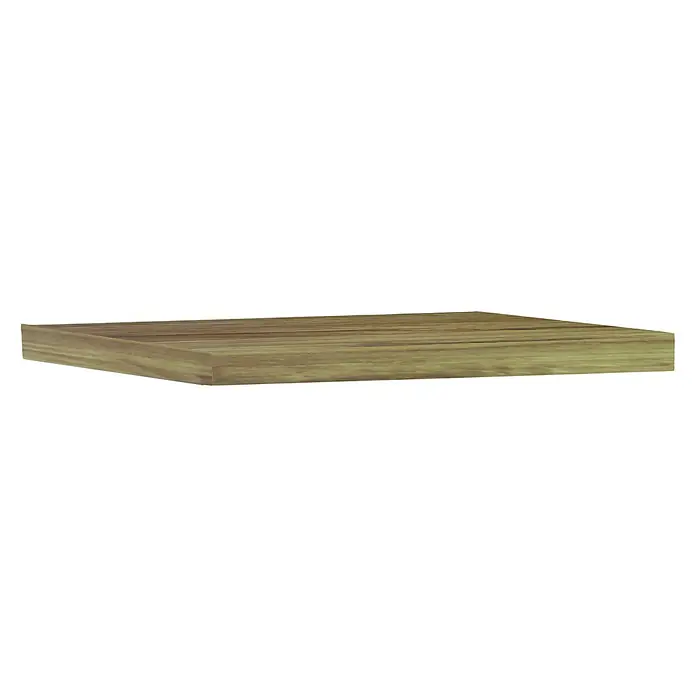 Encimera para lavabo Atlantis - L x An x Al: 46 x 60 x 3 cm, Miel - Esta foto muestra un tablero cuadrado de madera, ideal como base o tablero de mesa. La superficie presenta un hermoso patrón de vetas.