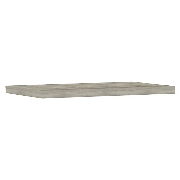 Encimera para lavabo Atlantis - L x An x Al: 46 x 80 x 3 cm, Gris M ceniza - Tablero de madera rectangular gris con vetas sutiles, ideal para la construcción de muebles o fines decorativos. Aspecto natural, material robusto.
