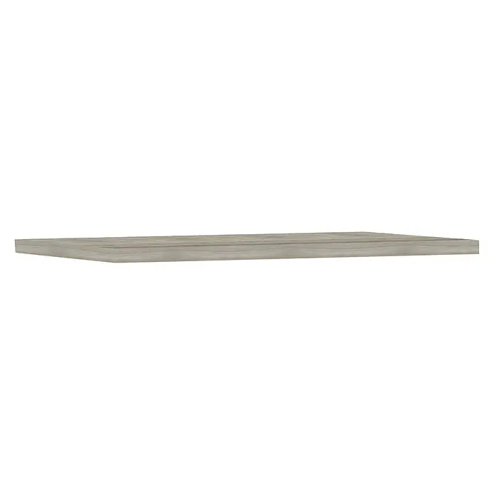 Encimera para lavabo Atlantis - L x An x Al: 46 x 100 x 3 cm, Gris M ceniza - Esta toma muestra un tablero de madera alargado, rectangular y claro con una veta sutil, perfecto como tablero de mesa.